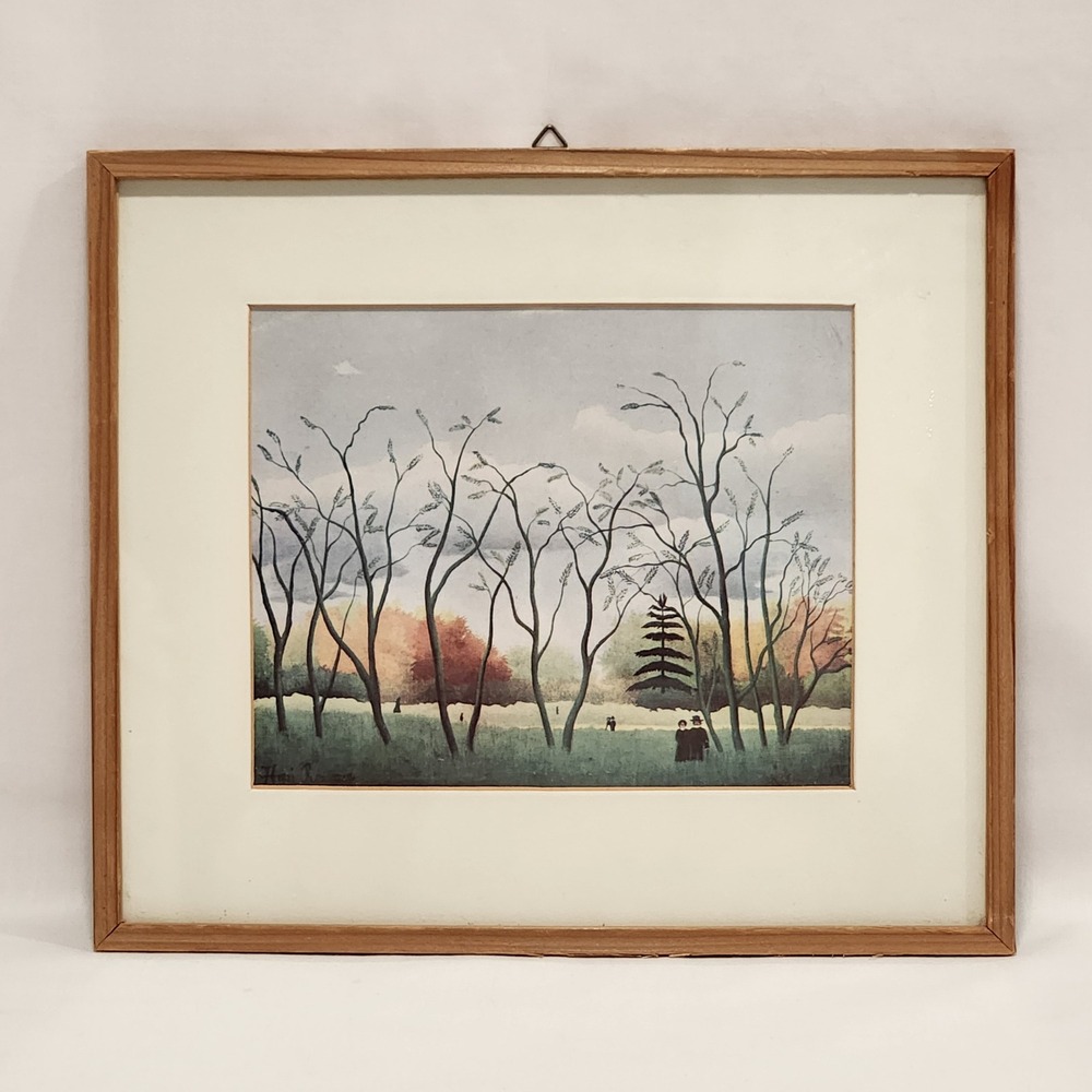 Henri‎ Rousseau Framed Landscape Art Print Vintage German Gebr Vogl Frame 10x8